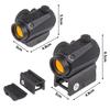 R5 1x20mm 2 MOA Red Dot Sight Reflex Riflescope Hunting Scope With Mount Riser 20mm Rail Co-Witness Holographic AR15