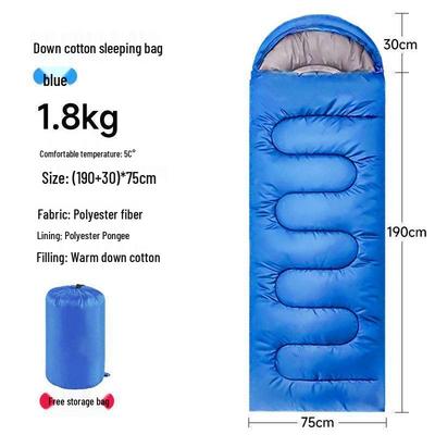 1.8 Kg Four Seasons Adult Sleeping Bag for Outdoor Camping - Thick, Warm, Anti-Dirt, Cold-Protection, Travel & Indoor Cotton Quilt