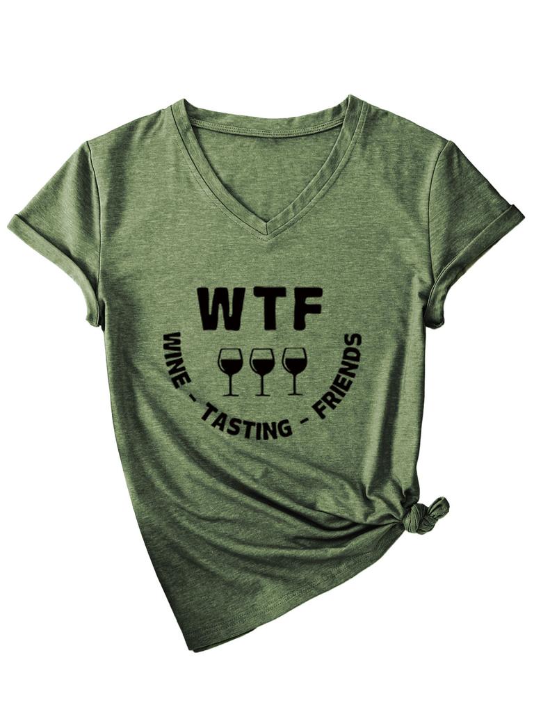 Stylish and Comfortable Women's V-neck Short-sleeved T-shirt