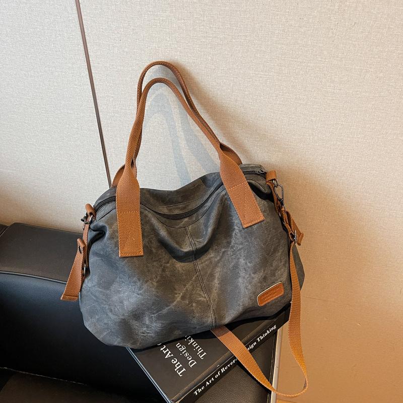 Large-capacity commuter tote bag, women's new high-end atmospheric shoulder bag, high-end versatile messenger bag