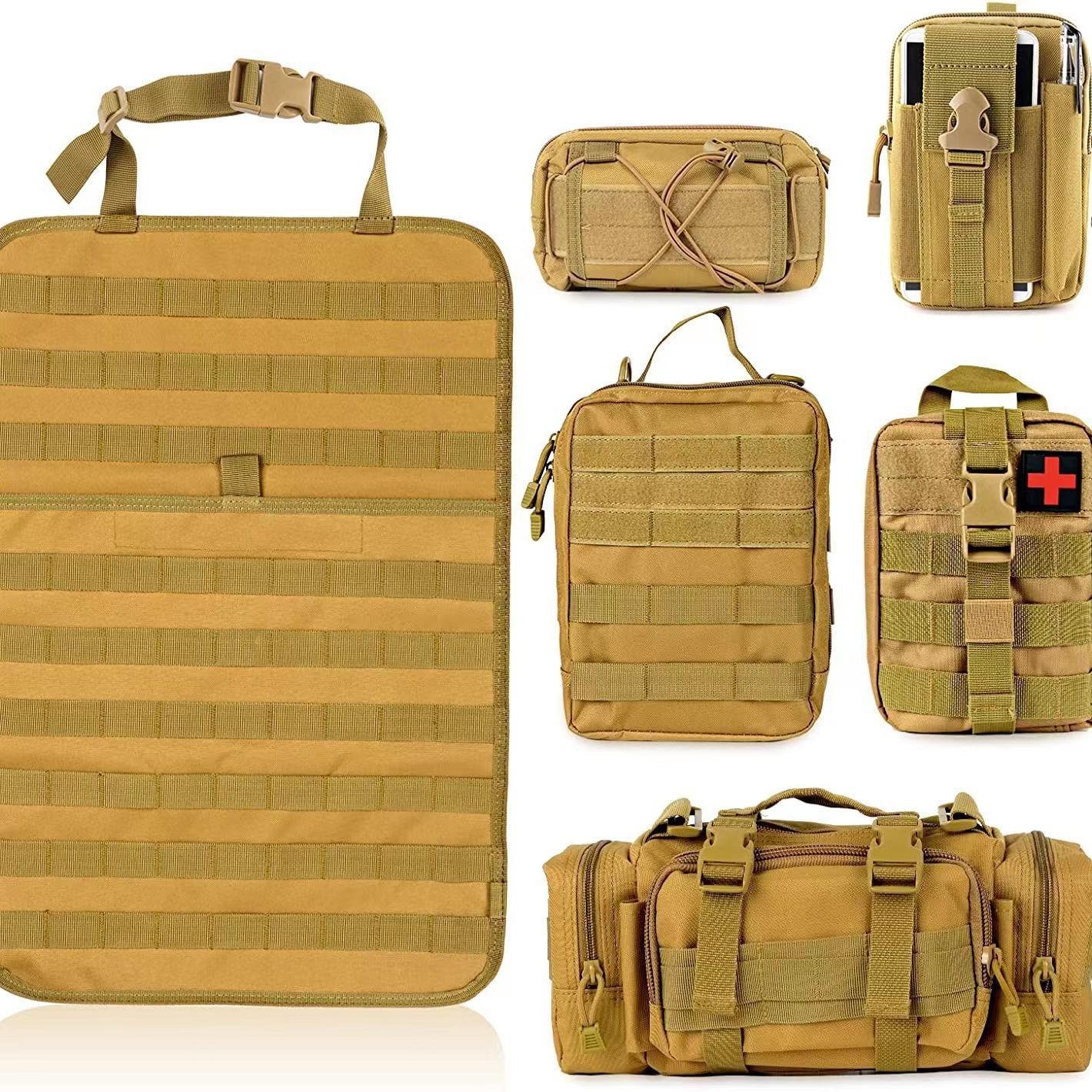 

[Universal] Car Seat Back Organizer, Upgrade Vehicle Panel Organizer with 5 Detachable MOLLE Pouches for Vehicles Such As Jeep, Truck, SUV дубильна кора