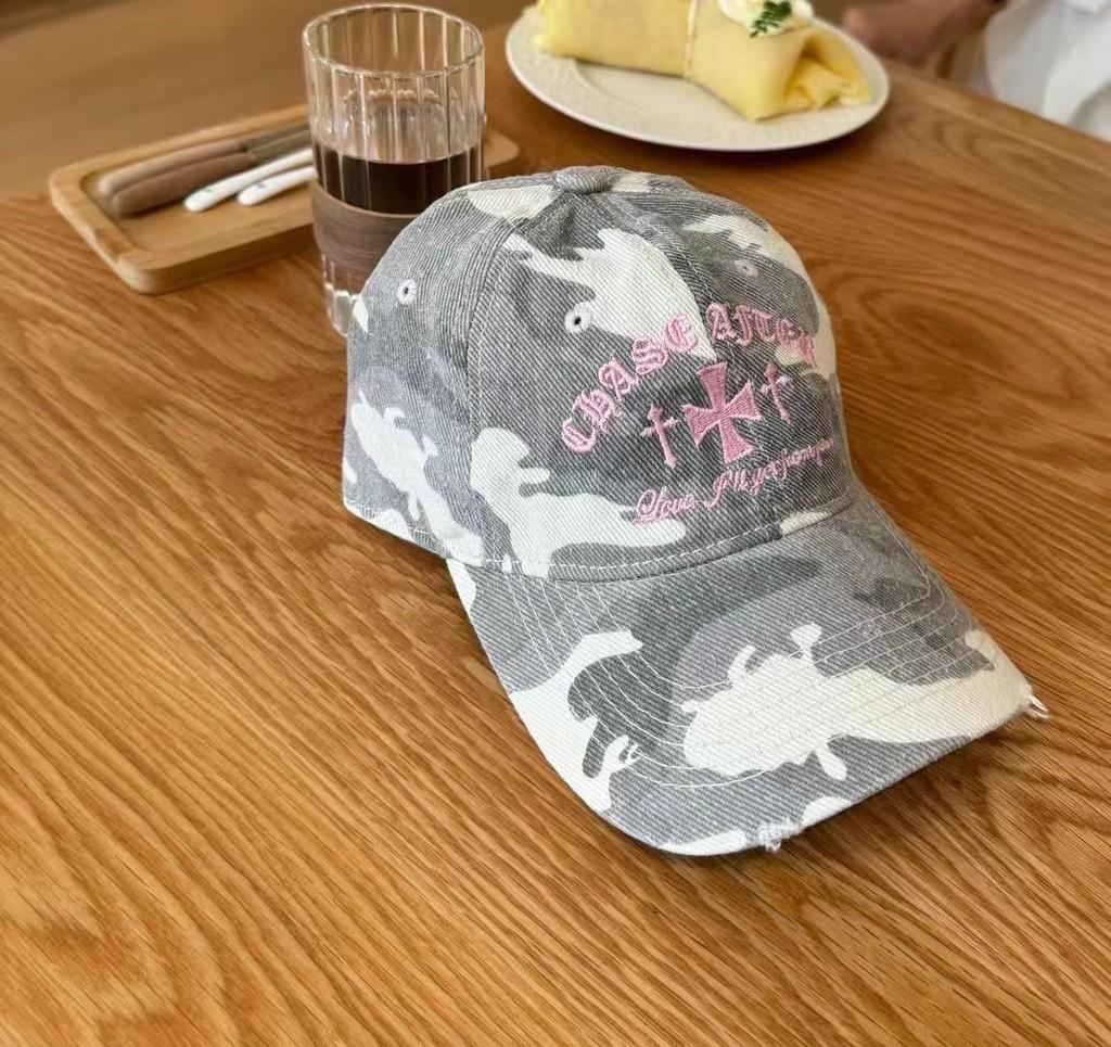 

Streetwear Camouflage Embroidered Baseball Cap With Breathable Material For Women And Teens серый