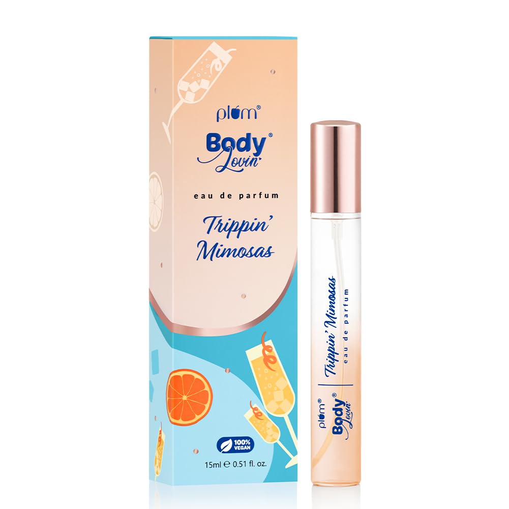 Plum BodyLovin' Trippin' Mimosas Eau De Parfum| Long Lasting & Premium Citrusy Fragrance | Luxury Perfume For Women & Men | Grapefruit, Berries & V
