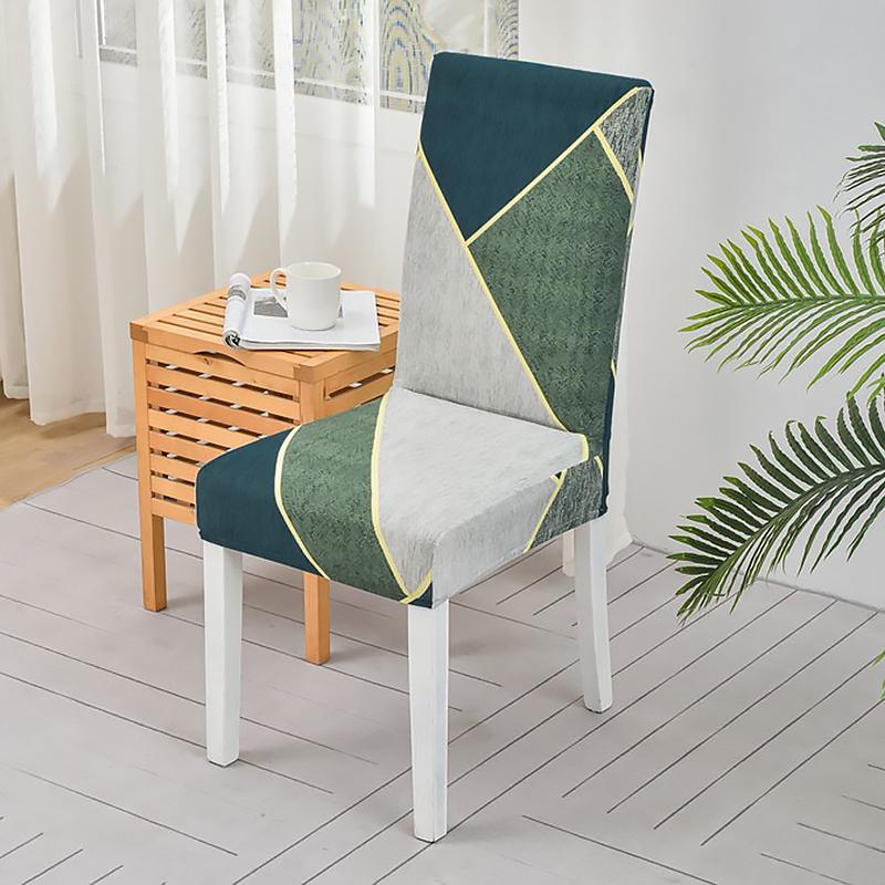 Dining Room Chair Covers Set, Stretch Printed Parsons Chair Slipcovers Spandex Removable Washable Kitchen Chair Protector Cover for Dining Room, Hotel