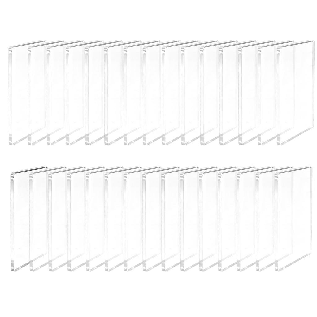 Clear Acrylic DIY Refrigerator Magnet Set Square Shape Durable Transparent Acrylic Blocks for Custom Decoration and Craft Projects
