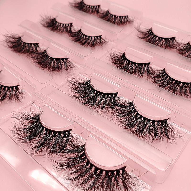 Free Sample Customized Eyelash Box Full Strip 100% Real Mink Lashes Vendor 25mm 20mm 3d Mink Lashes