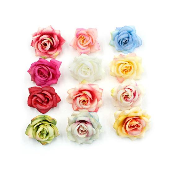 

10шт искусственная роза шелковый цветок голова DIY свадебный рождественский венок ремесло декор