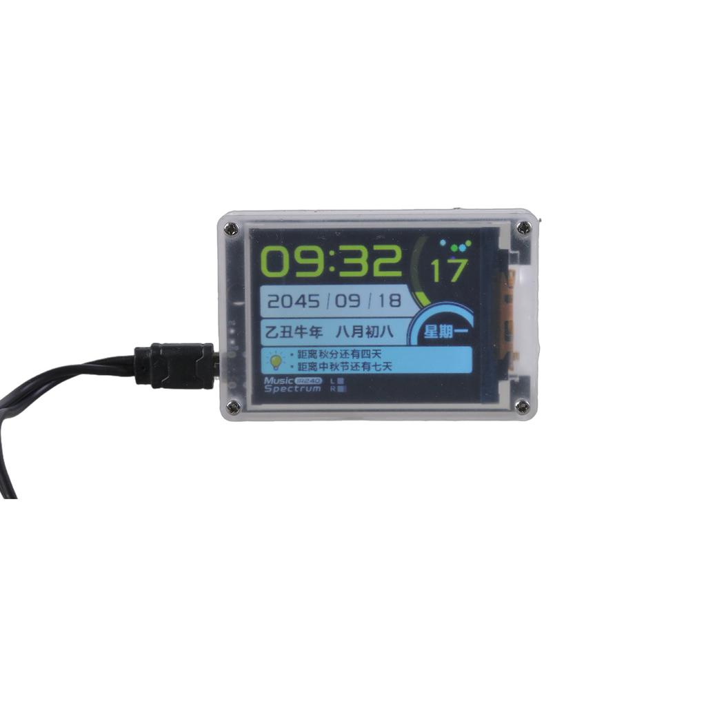 High Precise Sound Display Clock Featuring Music Spectrum Visualization Suitable for Home Studio Systems Various Setting