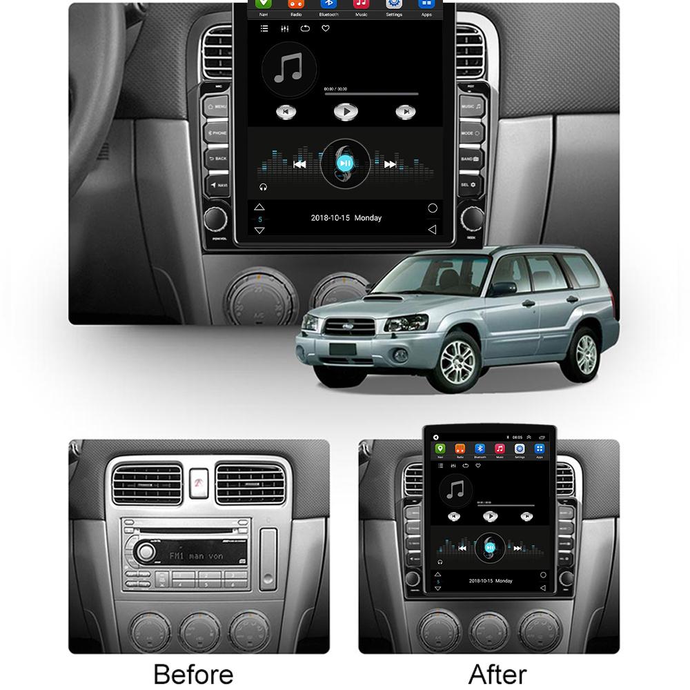 9.7 Inch Car Radio For Subaru Forester SG 2002-2008 Android 2 DIN Tesla Vertical Screen Carplay Auto Radio Multimedia Player 2+32GB