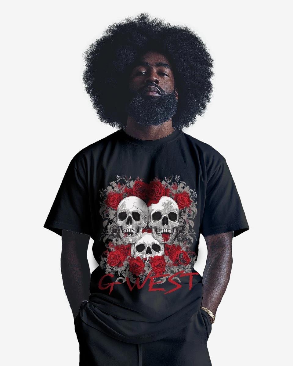 G West Roses And Bones Oversize Tee 2XL