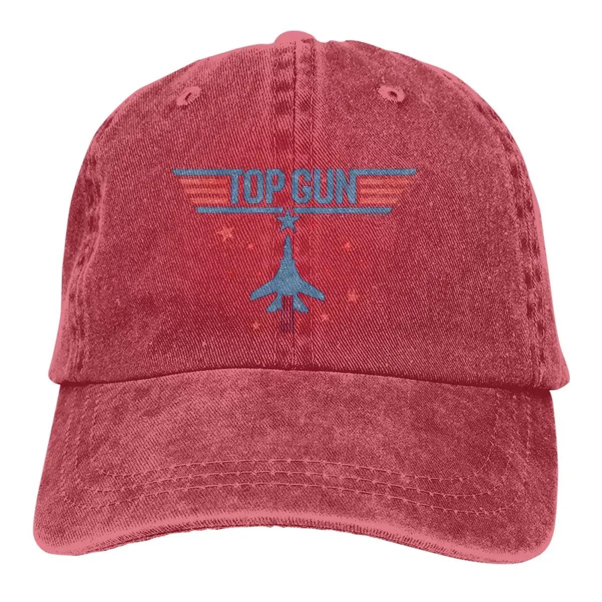 

Top Gun Классическая винтажная бейсболка с реактивным самолетом синего и красного цвета, шляпа ковбоя для мужчин, женская кепка с козырьком, защита, кепки-снэпбэк Adjustable