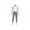 Nike Logo V-Neck Short Sleeve Knit Top Women Tops White IH0940-133