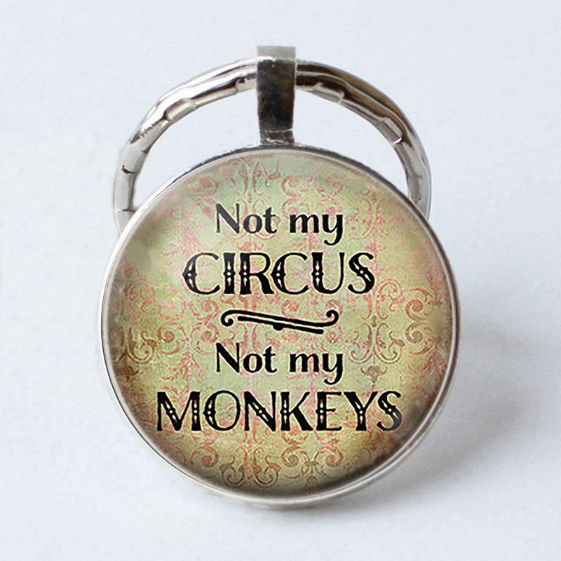 Keychain Accessories Pendant Floral Thanksgiving Text Good Friends Retro Personalized Keychain Gift Pendant