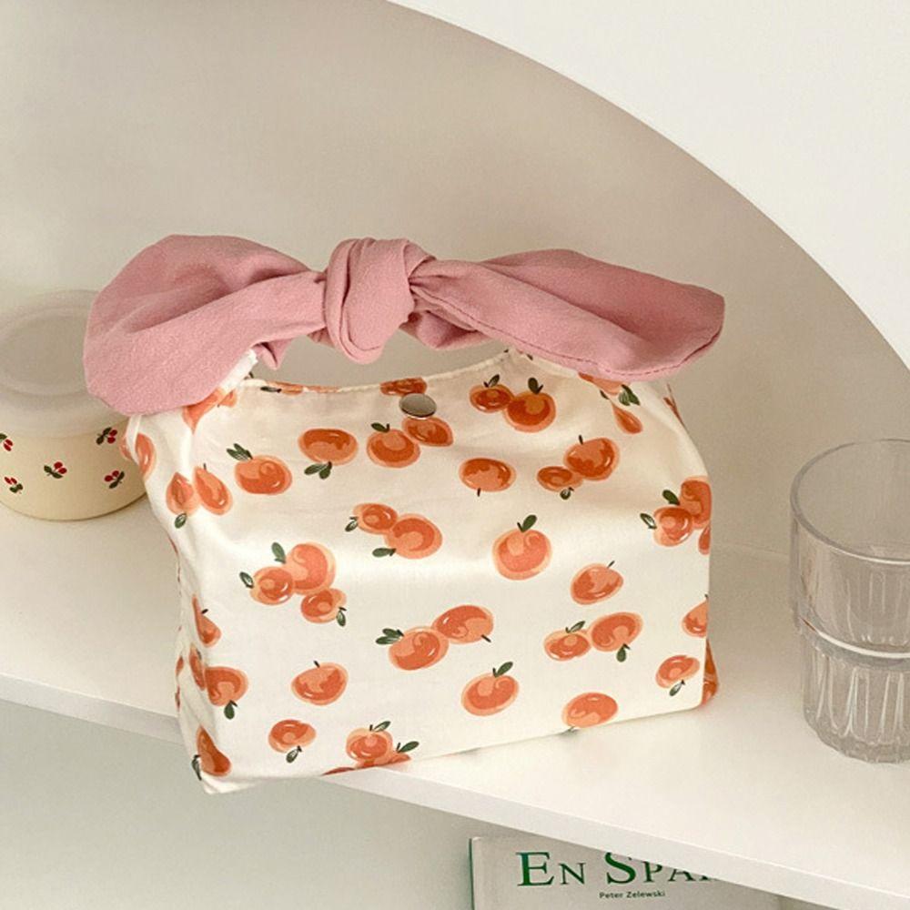 Kids Japanese Breakfast Box Cute Rabbit Ears Lunch Bags Food Storage Bag Lunch Box Mini Handbag