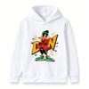 Kids Boys Girls Pullover Hoodie, Cartoon Cool Duck Printed Casual Soft Long Sleeve Hooded Sweatshirt for Daily Wear