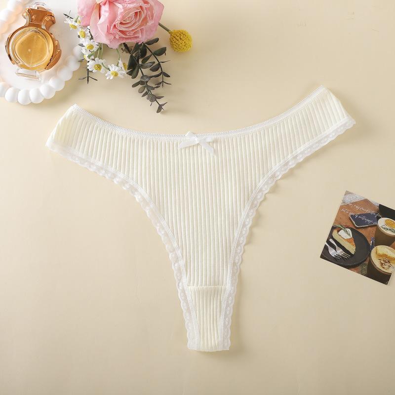 Baumwoll-Tangas Unterwäsche für Frauen T-Rücken Baumwoll-Tangas Mädchen Slips