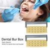 2pcs Dental   Holder Box 18 Holes   Cleaning Autoclavable Case   for Dentist Laboratory