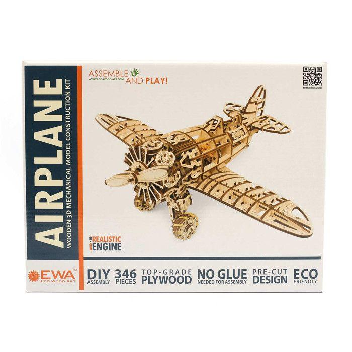 3D Wooden Model - 42 Cm Airplane