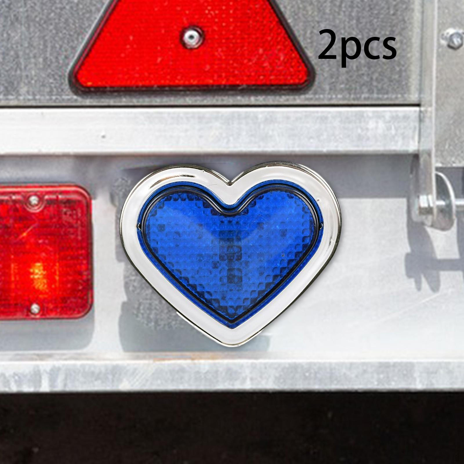 

2 шт. Боковые габаритные огни в форме сердца, светодиодный индикатор сигнала для автомобилей, грузовиков, прицепов