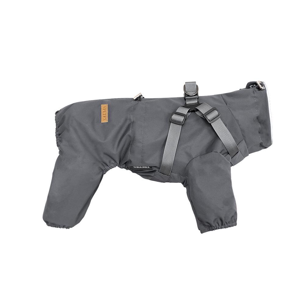 Medium & Small Dog Raincoat with Leash Hole - Waterproof & Reflective Puppy Jacket