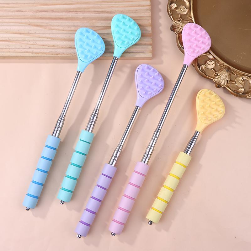 Extendable Cactus Back Scratcher With 2 Size Spikes Retractable One-Hand Itch Stick For Men & Women Portable Point Massage Stick