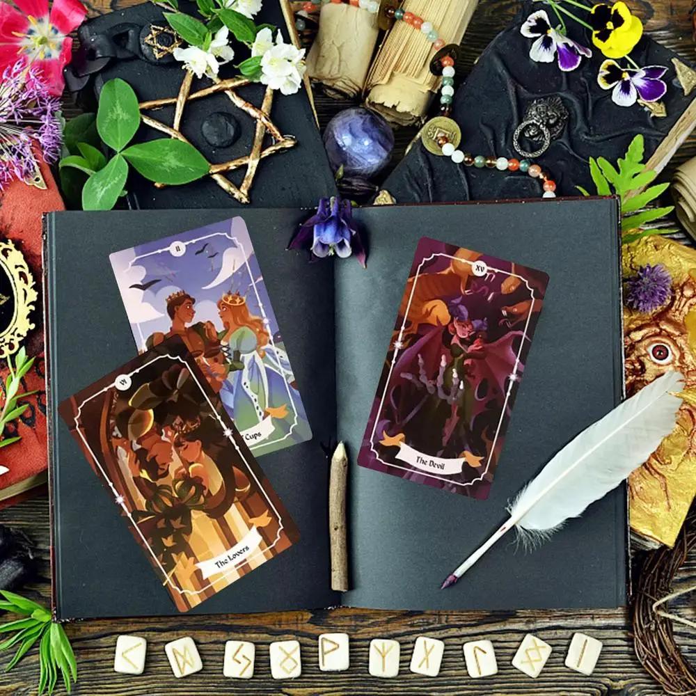 78pcs Witchy Magic Tarot Oracle Cards English Edition Divination Cards Tarot Game Gift
