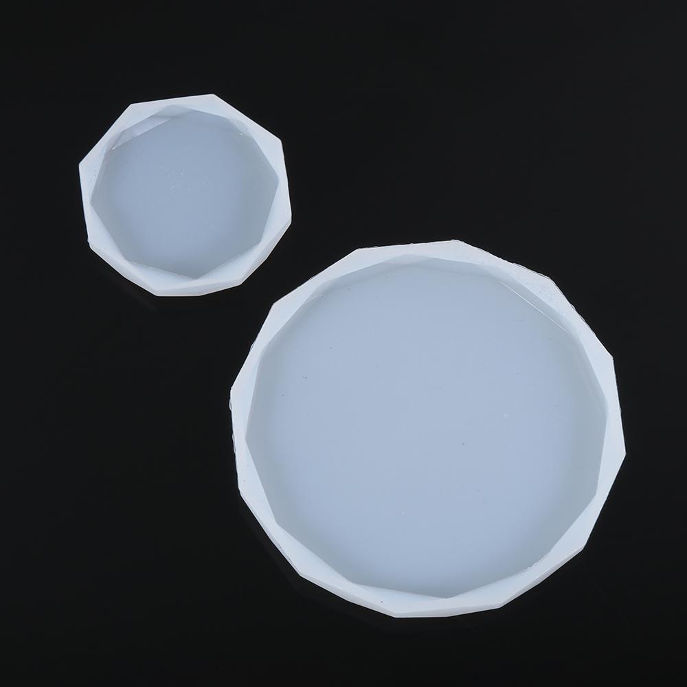 Transparente Silikonform DIY Runde Herz-Fruchtplattenform Tablettform UV-Epoxidharz Untersetzerformen Handgefertigter Schmuckherstellungswerkzeuge