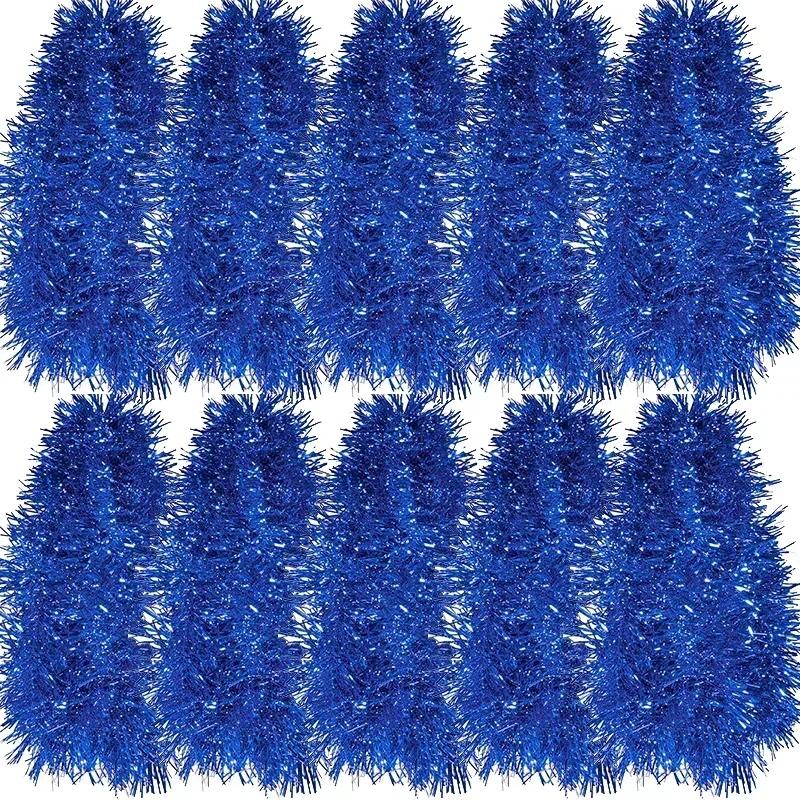 Wholesale Christmas Ribbon Garland 1.5M Colorful Cane Foil Tinsel Glitter Metallic Xmas Tree Wrapping Ribbons Ornament DIY Decor