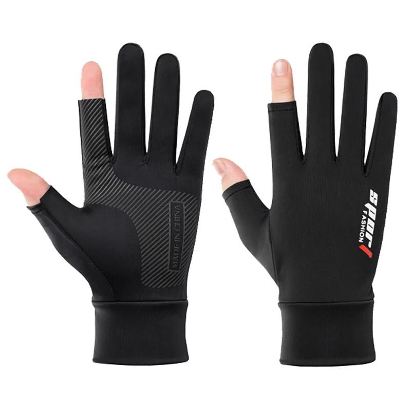 Guanti Estivi Uomo Donna Fitness Sport Pesca Ciclismo Seta Ghiaccio Traspiranti Elastici Protezione Solare Touchscreen Guanti da Guida