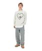 Opeunyadeu(Owai) Heart Handle Embroidered Knit - Ivory