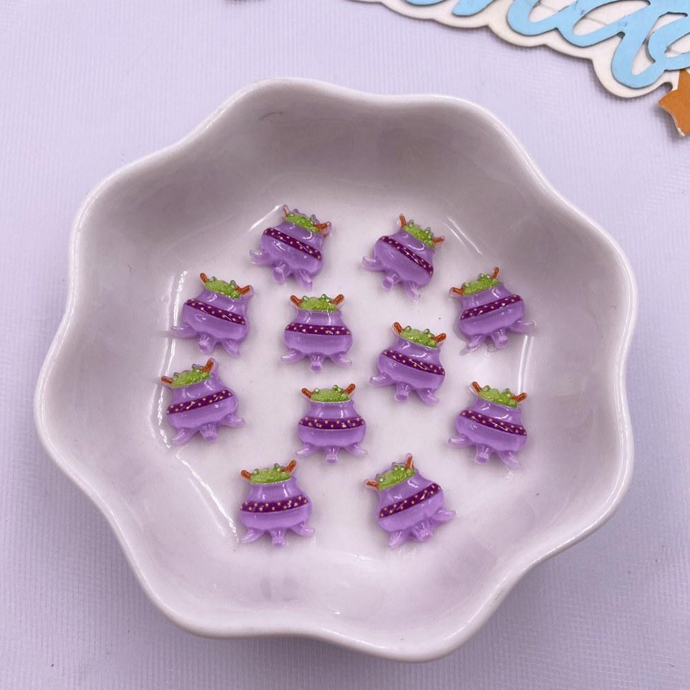 

50 шт. Смола Міні Барвисті Мультяшні Череп Кажан Гарбуз Кіт Плоскі Стрази Нейл-арт Хелловін Декор DIY Скрапбукінг Шарми Ремесла