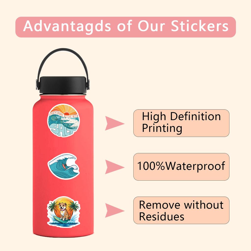 55 New SURF Graffiti Stickers Decorate Suitcase Scooter DIY Cartoon Stickers