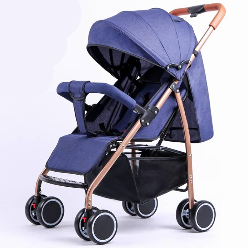 Wheeled Four Baby Stroller Lightweight Foldable Convertible Seat Outdoor Tools