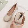 Genuine Leather Woman Casual Flats Female Retro Shoes Low Heeled Soft Soled Flat Shoes Casual Versatile Loafers Women