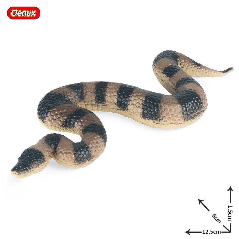 Oenux Simulation Forest Savage Snakes Animals Model Wild Cobra Rattlesnake Python Action Figures Party Favor Decor Kids Toy Gift