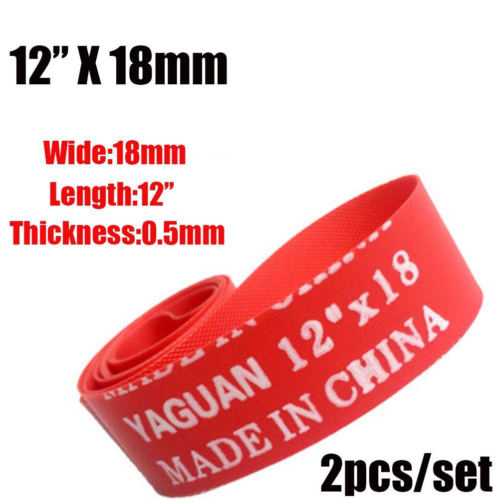 2Pcs Durable Red Top Anti Puncture Tape Bike Inner Tube Pad Bicycle Tire Liner