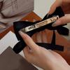 Satin Bow Hairpins Temperament Headwear Solid Color Pearl Hair Clips For Women Girls Ponytail Hair Accessories