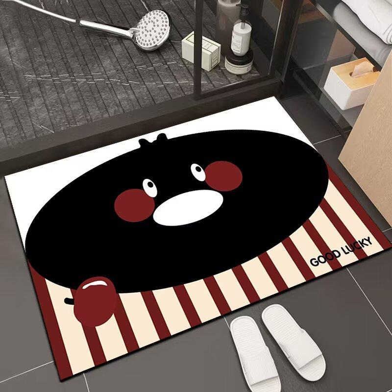 New Bathroom Absorbent Floor Mat Household Toilet Toilet Anti-drop Foot Mat Toilet Door Non-slip Special Carpet