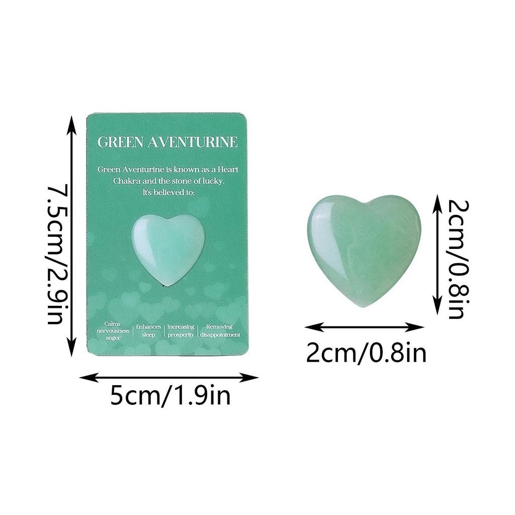 Valentine's Day Heart-Shaped Gemstone Set: Natural Crystal Stones for Gifts and Parties
