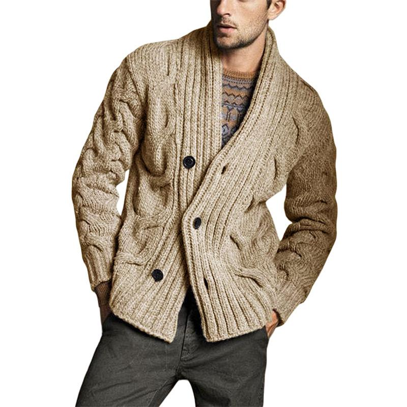 2025 Autumn/Winter New Sweater Cardigan Solid Color Long Sleeve Jacket