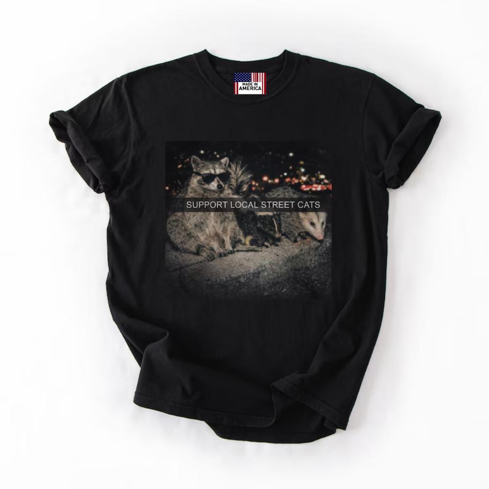 

Support Local Street Cats TShirtMen amp Women#039s Unisex Graphic Tee Vintage 90s Unisex T-Shirt S