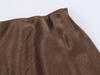2026 European American Satin Lace Patchwork Slit Skirt
