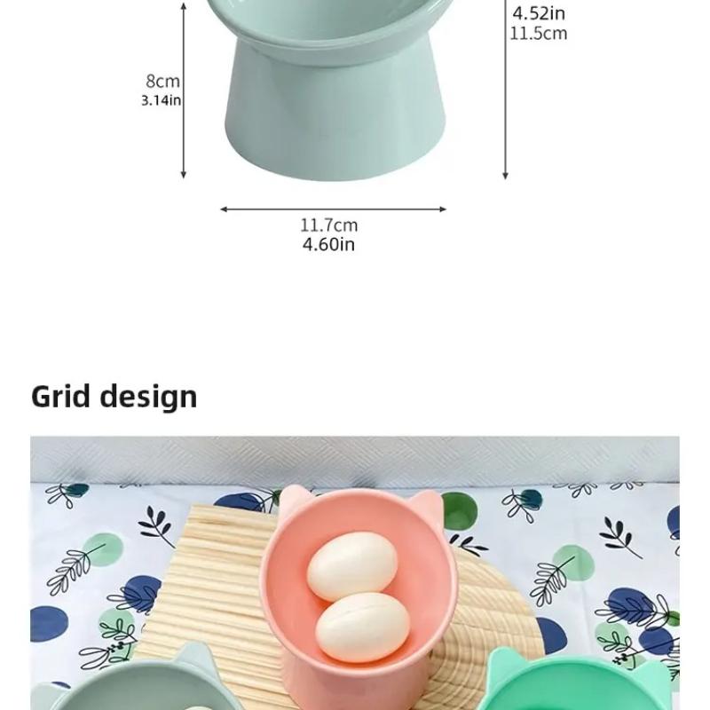Pet Bowls with Inclined High Bottoms To Protect the Neck of Pets, Dog and Cat Water Bowls To Prevent Overturning