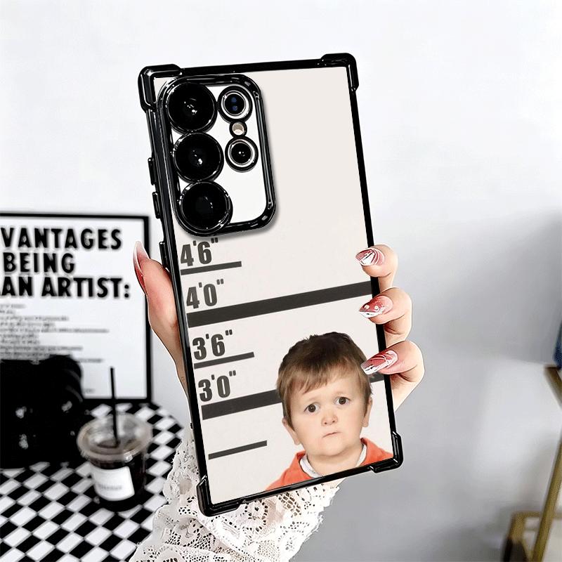 Funny Babaite Hasbulla Plating Phone Case For Samsung Galaxy S24 S25 FE S26 Edge S23 Ultra S22 S21 Plus S20 Anti-Fall Airabag Co