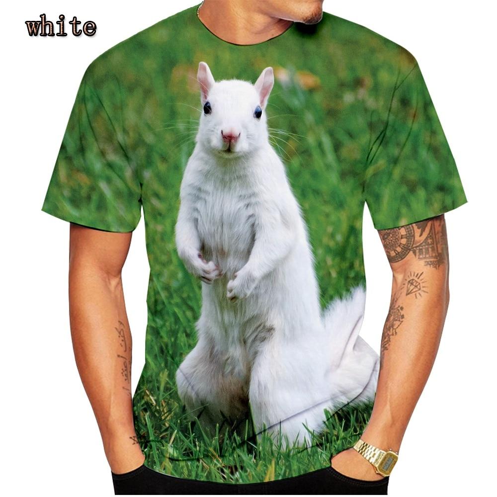 

Летняя забавная футболка с 3D принтом белки для мужчин и женщин — стильная повседневная футболка с круглым воротником