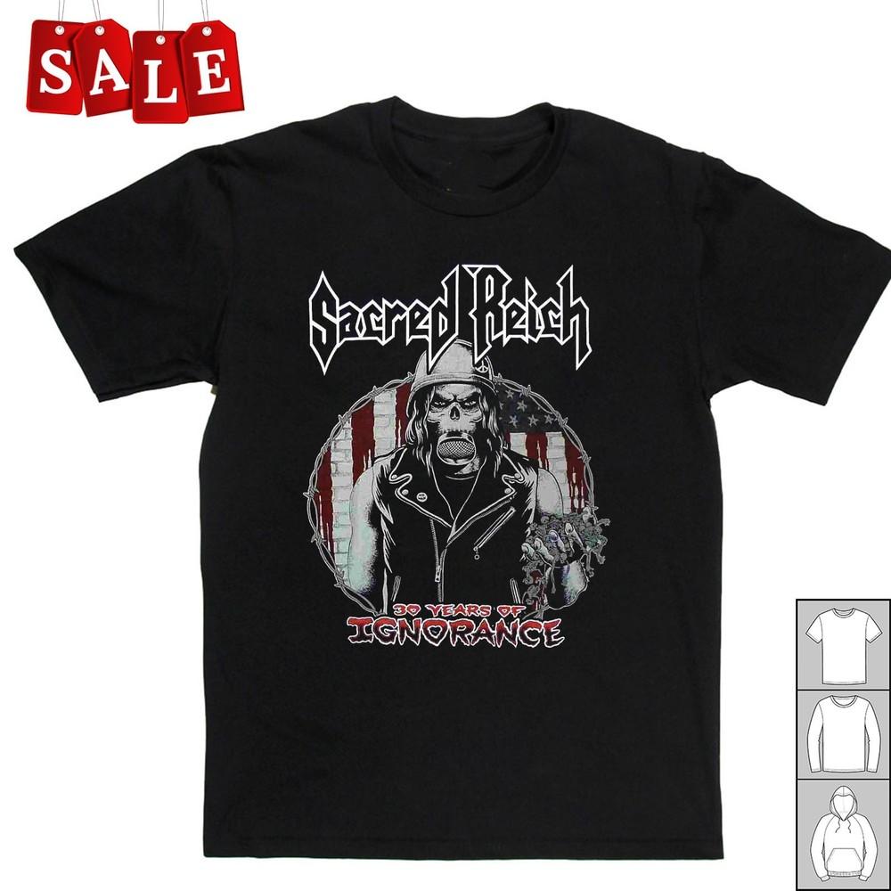 New Sacred Reich 30 YEARS IGNORANCE Gift For Fans Unisex S-5XL Shirt OS265 Unisex T-Shirt S
