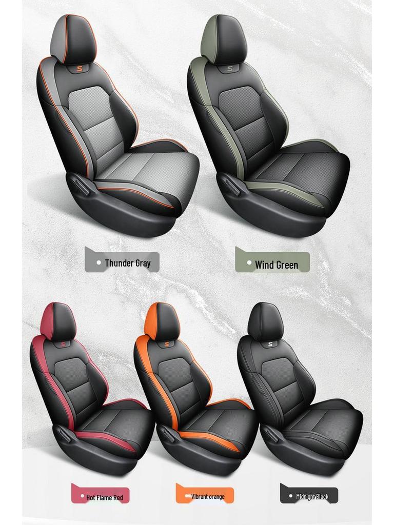 Bin Yue All-Season Leather Car Seat Cover, Full Surround, Universal Fit for Five Seats