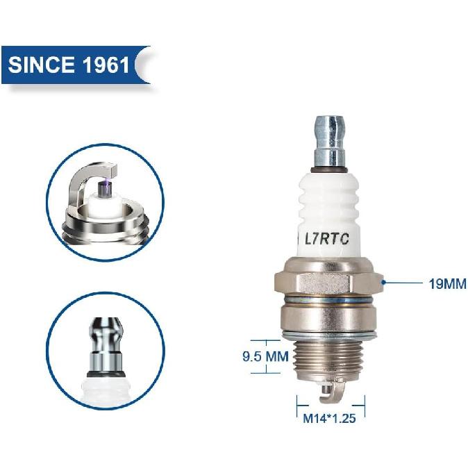 

TORCH L7RTC Spark Plug Replacement - NGK 6703, Champion 859/RCJ7Y, Bosch WSR5F, Denso 6043 - OEM, Pack of 1