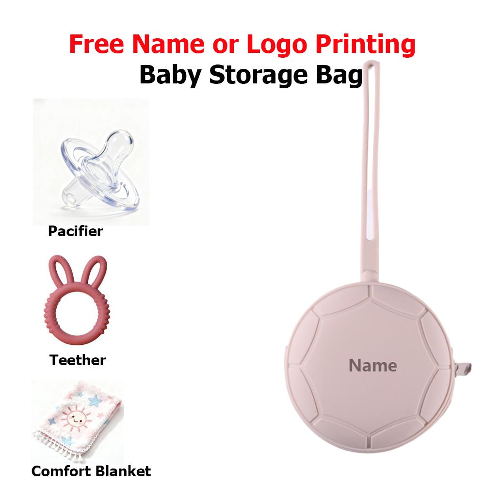 Free Name Printing Surprise Gift Baby Storage Box Pacifier Case Silicone Bag More Thoughtful and Unique