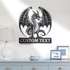 Custom Metal Dragon Wall Art Handmade Fantasy Home Office Decor